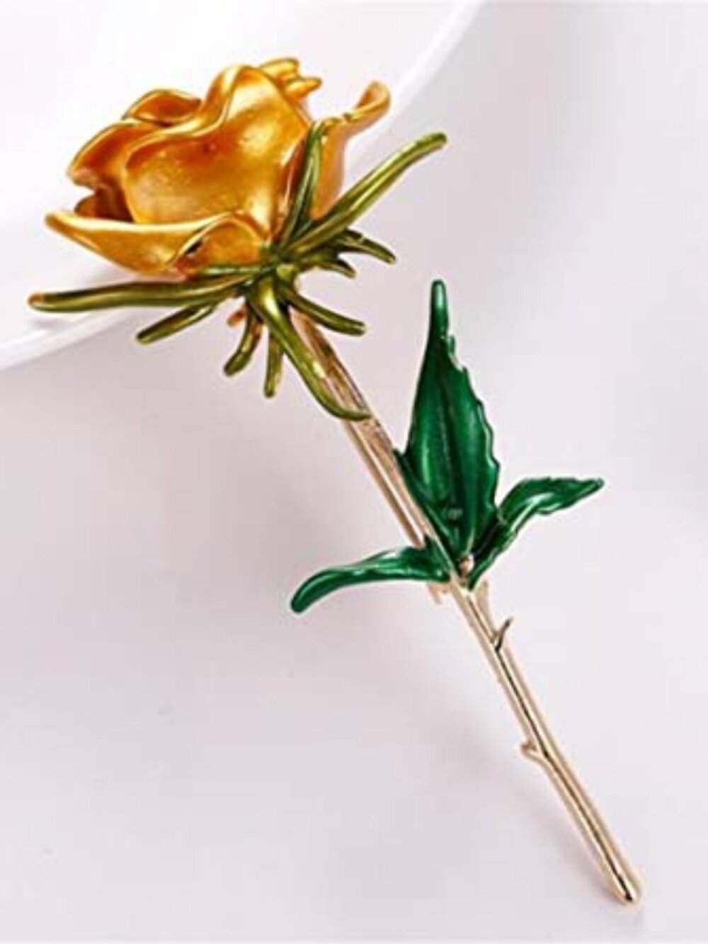 New - Classic Enamel Rose Flower‎ Brooches for Women